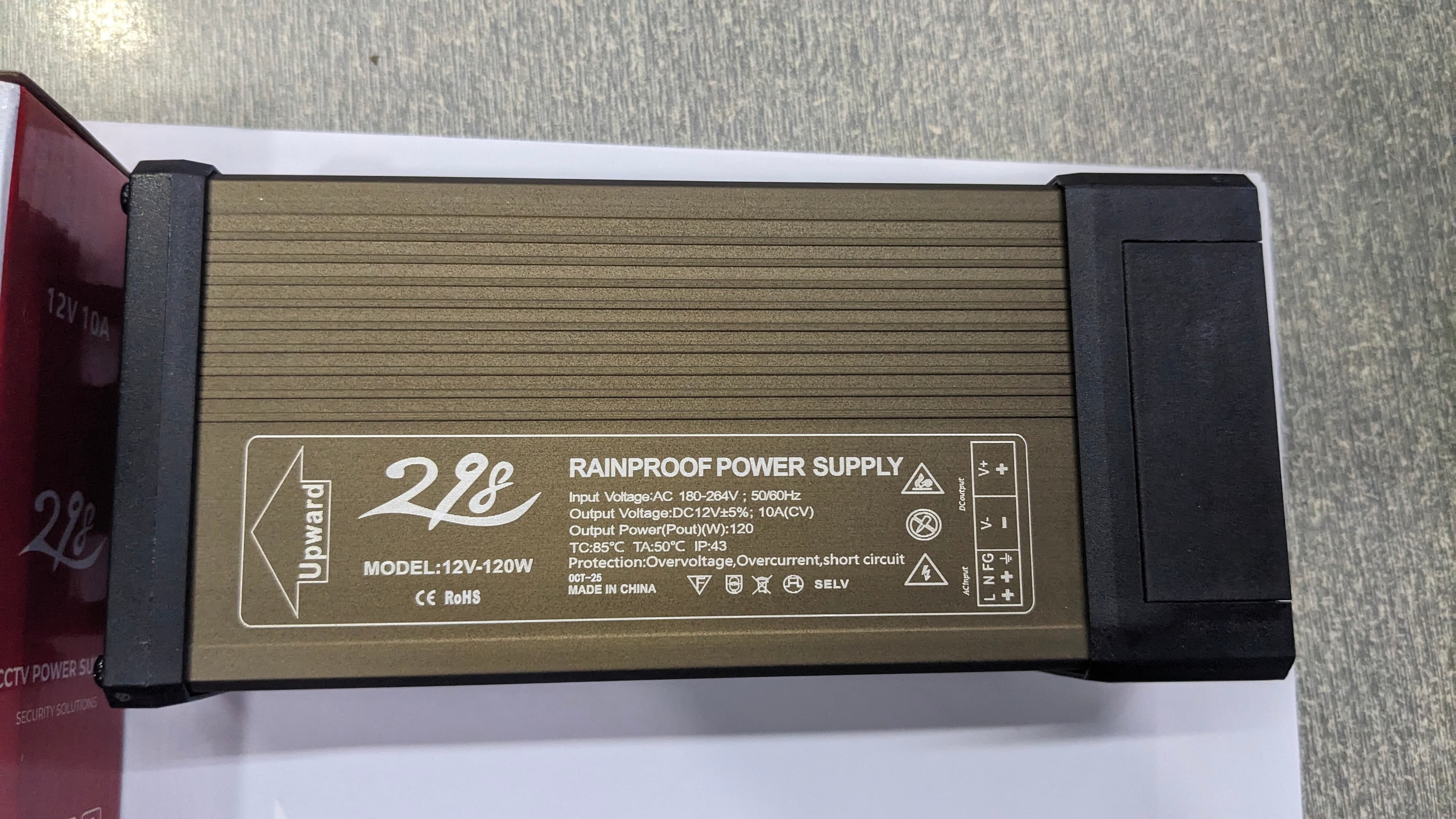 298 Rainproof CCTV Power Supply (12V 10A 120W)