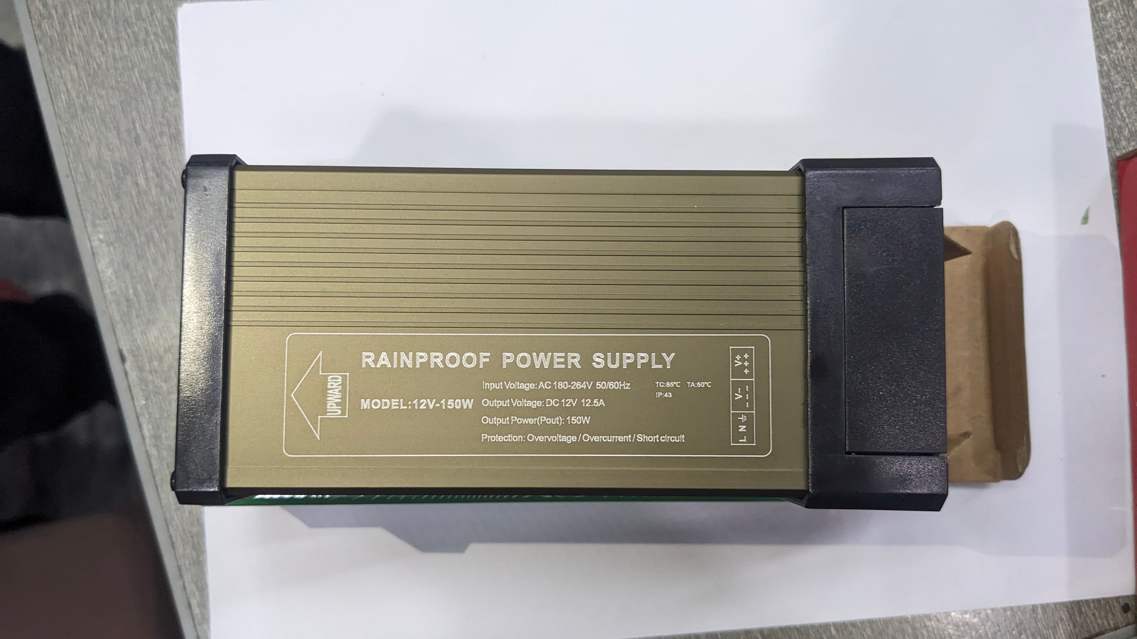 Rainproof Switch Power Supply (12V 12.5A 150W)