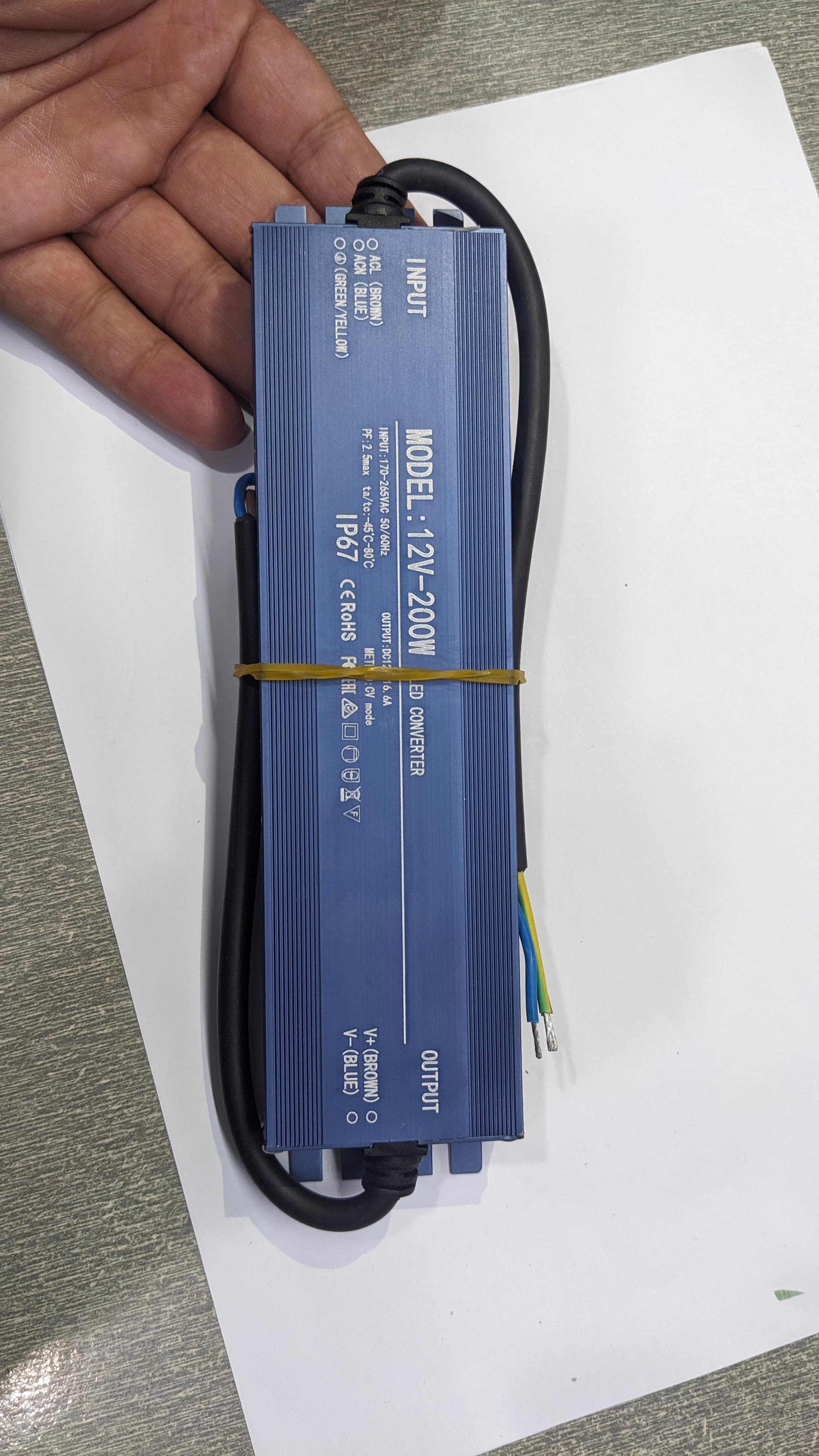 12V 16.6A 200W Waterproof Slimline LED Power Supply