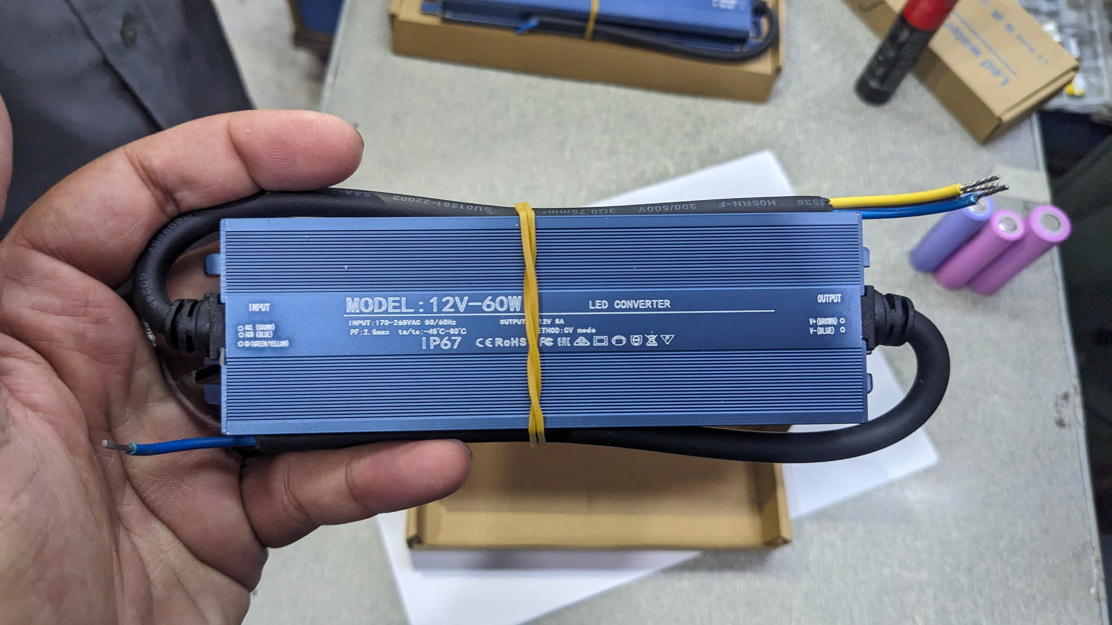 12V 5A 60W Waterproof Slimline LED Power Supply