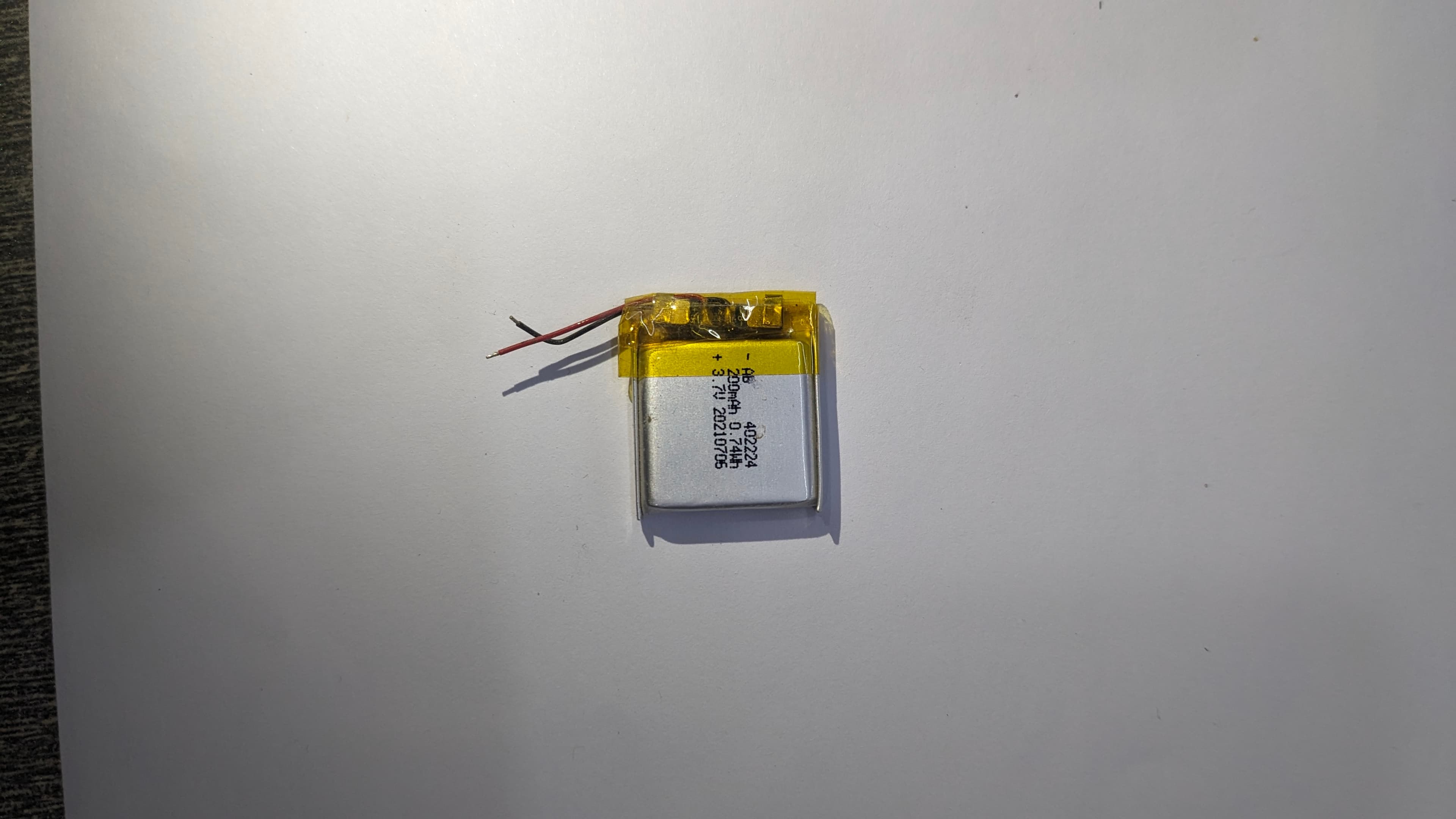 Miniature 3.7V 200mAh Lithium Polymer (LiPo) Battery