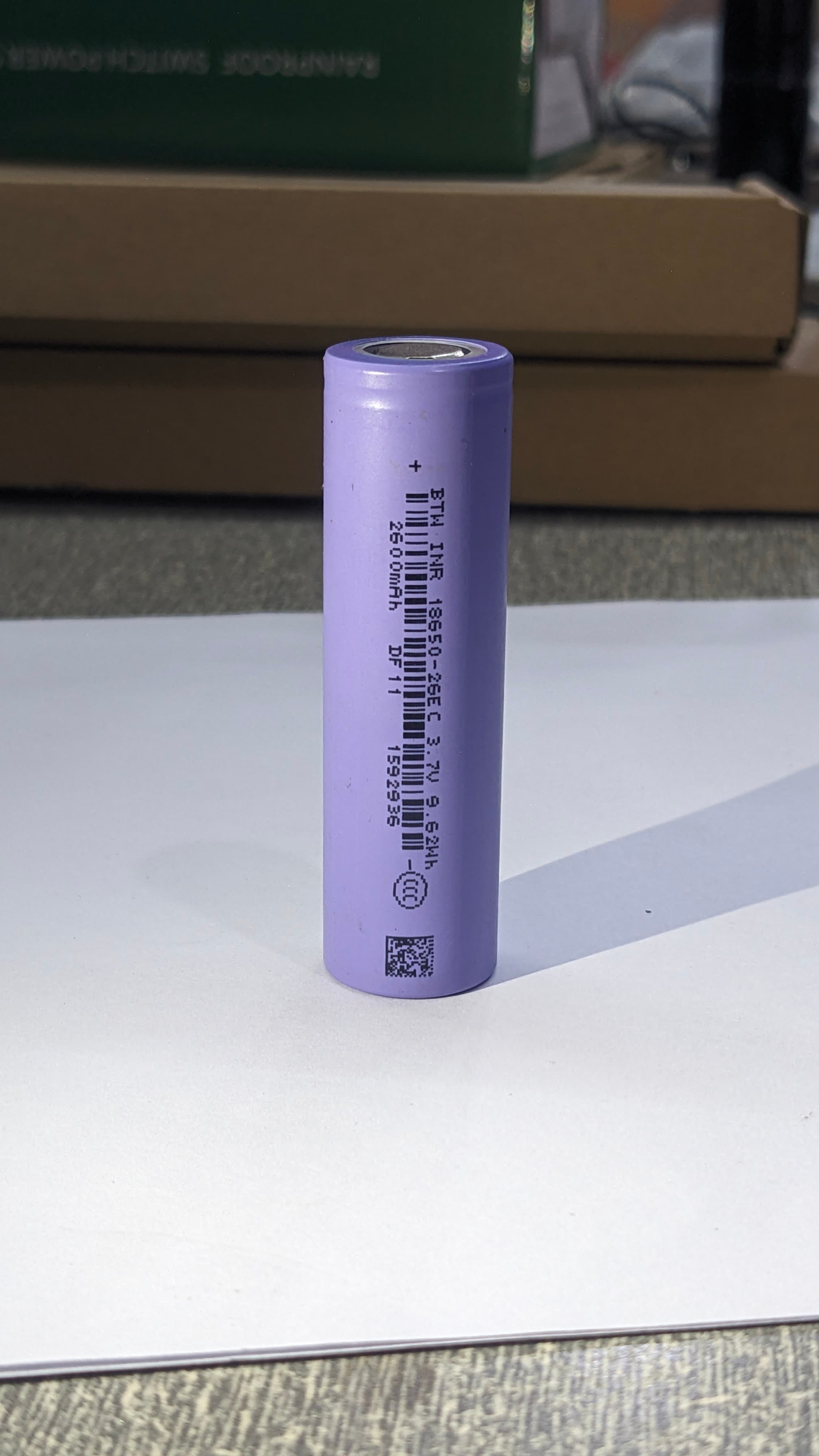 BTW INR18650-26EC 3.7V 2600mAh Li-ion Cell photo