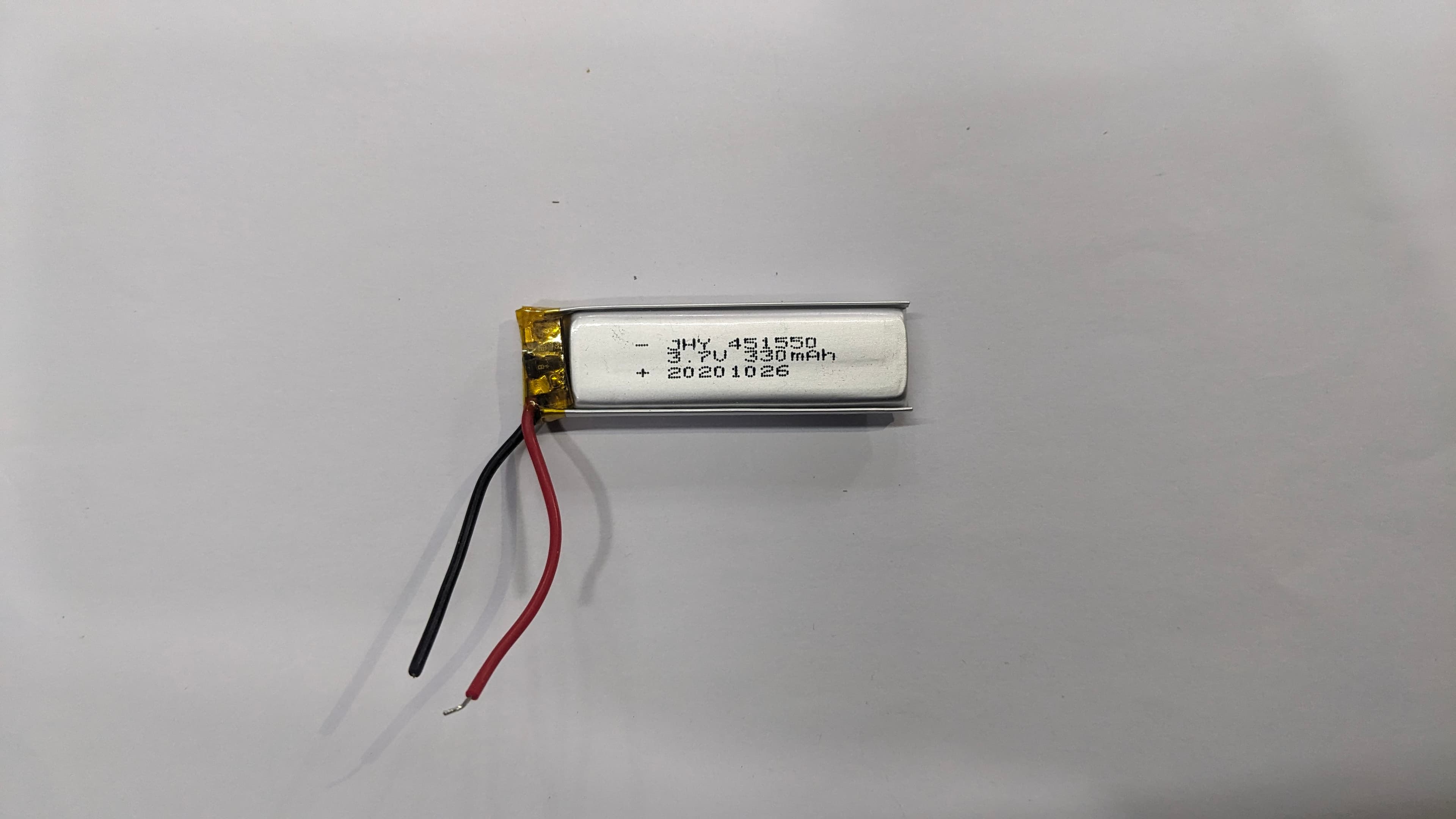 Slim 3.7V 330mAh Lithium Polymer (LiPo) Battery photo